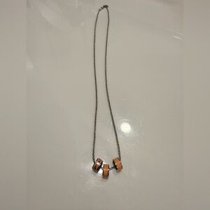 Marc By Marc Jacobs Silver and Light Pink Necklace